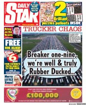 Daily Star (UK) Newspaper Front Page for 23 December 2020