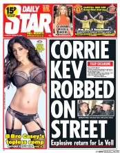 Daily Star (UK) Newspaper Front Page for 23 January 2014