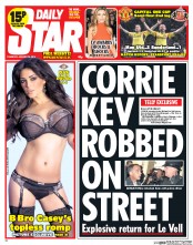 Daily Star Newspaper Front Page (UK) for 23 January 2014