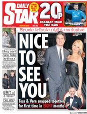Daily Star (UK) Newspaper Front Page for 23 February 2018