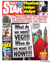 Daily Star (UK) Newspaper Front Page for 23 February 2023