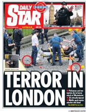 Daily Star (UK) Newspaper Front Page for 23 March 2017