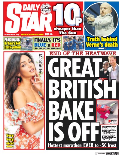 Daily Star Newspaper Front Page (UK) for 23 April 2018