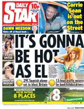 Daily Star (UK) Newspaper Front Page for 23 May 2018