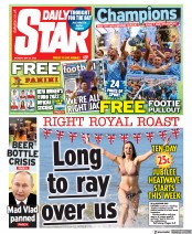 Daily Star (UK) Newspaper Front Page for 23 May 2022