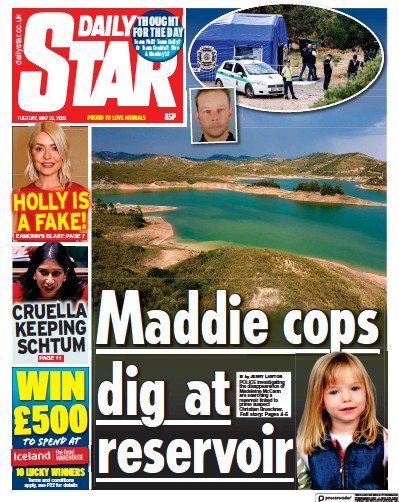 Daily Star Newspaper Front Page (UK) for 23 May 2023