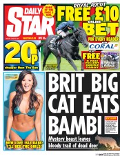 Daily Star (UK) Newspaper Front Page for 23 June 2017
