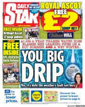 Daily Star (UK) Newspaper Front Page for 23 June 2023