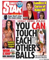 Daily Star (UK) Newspaper Front Page for 23 July 2020