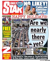 Daily Star front page for 23 July 2022