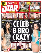 Daily Star (UK) Newspaper Front Page for 23 August 2013