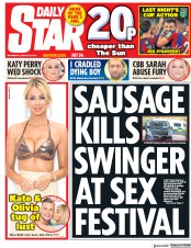 Daily Star (UK) Newspaper Front Page for 23 August 2017