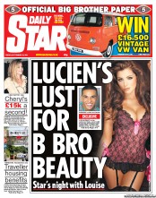 Daily Star (UK) Newspaper Front Page for 23 September 2011
