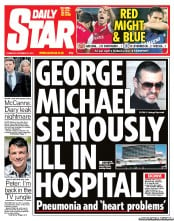 Daily Star (UK) Newspaper Front Page for 24 November 2011