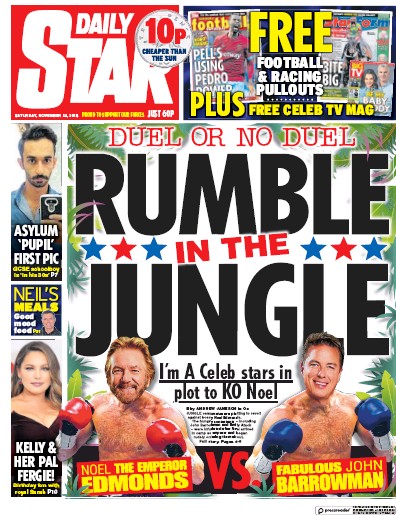 Daily Star Newspaper Front Page (UK) for 24 November 2018