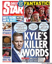 Daily Star (UK) Newspaper Front Page for 24 November 2020