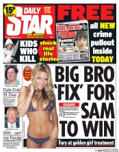 Daily Star Newspaper Front Page (UK) for 24 January 2014