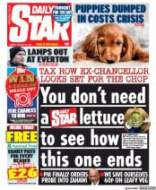 Daily Star front page for 24 January 2023