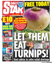 Daily Star (UK) Newspaper Front Page for 24 February 2023