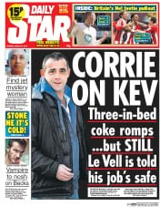 Daily Star Newspaper Front Page (UK) for 24 March 2014