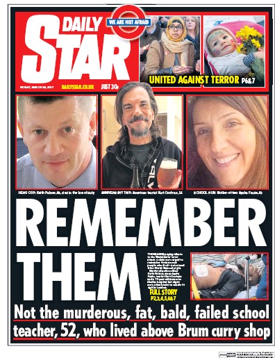 Daily Star Newspaper Front Page (UK) for 24 March 2017