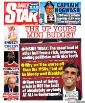 Daily Star (UK) Newspaper Front Page for 24 March 2022