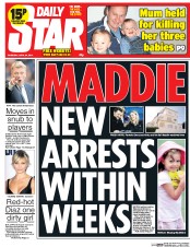 Daily Star (UK) Newspaper Front Page for 24 April 2014