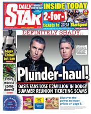 Daily Star front page for 24 April 2025
