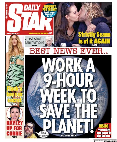 Daily Star Newspaper Front Page (UK) for 24 May 2019