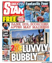 Daily Star (UK) Newspaper Front Page for 24 May 2021