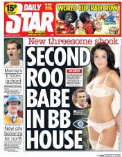 Daily Star (UK) Newspaper Front Page for 24 June 2014