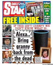 Daily Star (UK) Newspaper Front Page for 24 June 2022