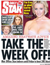Daily Star (UK) Newspaper Front Page for 24 July 2018