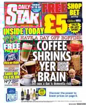 Daily Star (UK) Newspaper Front Page for 24 July 2021