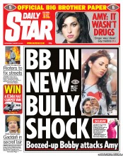 Daily Star Newspaper Front Page (UK) for 24 August 2011