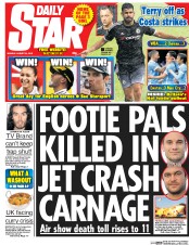 Daily Star Newspaper Front Page (UK) for 24 August 2015