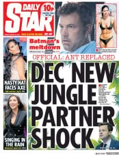 Daily Star (UK) Newspaper Front Page for 24 August 2018