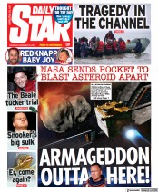 Daily Star (UK) Newspaper Front Page for 25 November 2021