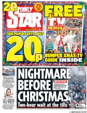 Daily Star (UK) Newspaper Front Page for 25 December 2015