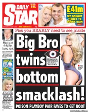 Daily Star (UK) Newspaper Front Page for 25 January 2012