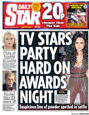 Daily Star (UK) Newspaper Front Page for 25 January 2018