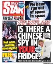 Daily Star (UK) Newspaper Front Page for 25 January 2023