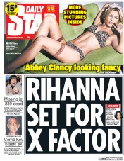 Daily Star (UK) Newspaper Front Page for 25 March 2014
