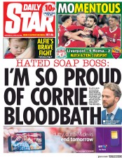 Daily Star (UK) Newspaper Front Page for 25 April 2018