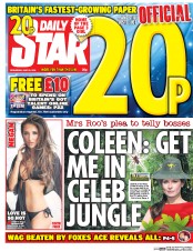 Daily Star (UK) Newspaper Front Page for 25 May 2016