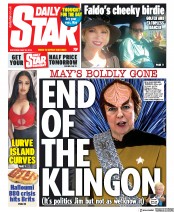 Daily Star (UK) Newspaper Front Page for 25 May 2019