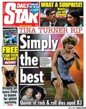 Daily Star front page for 25 May 2023