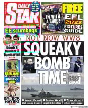 Daily Star (UK) Newspaper Front Page for 25 June 2021