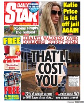 Daily Star (UK) Newspaper Front Page for 25 June 2022