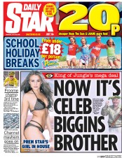 Daily Star (UK) Newspaper Front Page for 25 July 2016